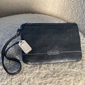 Coach Midnight Leather Wristlet